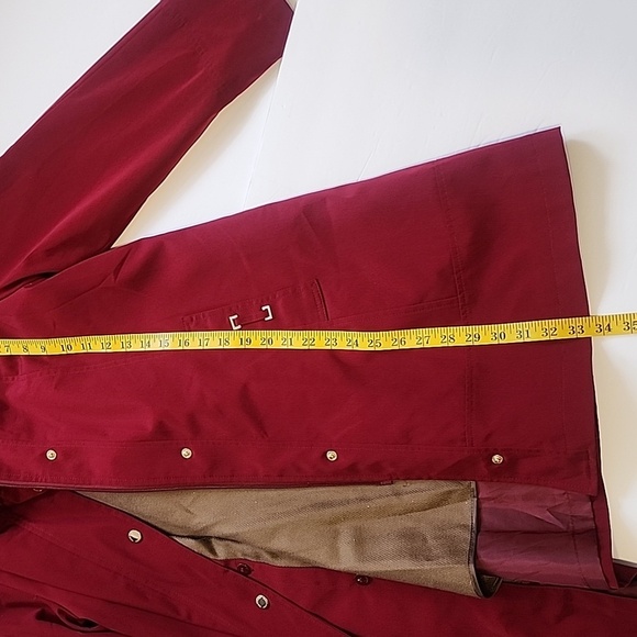 Gallery Burgundy Trench-Style Jacket for Women – Size M/P - Picture 11 of 16